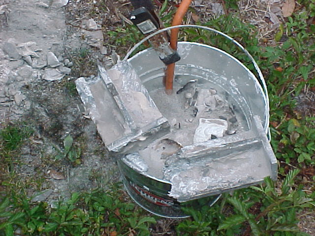 short pours of a lost foam aluminum pouring